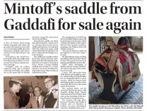 Mintoff's saddle from Gaddafi for sale again