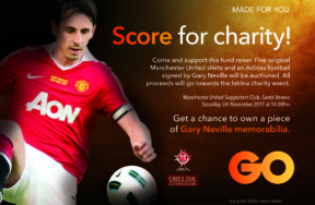 Score for Charity! Gary Neville memorabilia